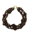 Max Mara Beaded Choker In Brown