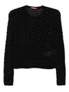 Max Mara Beaded Embellished Top In Black