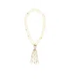 Max Mara Beaded Necklace In White