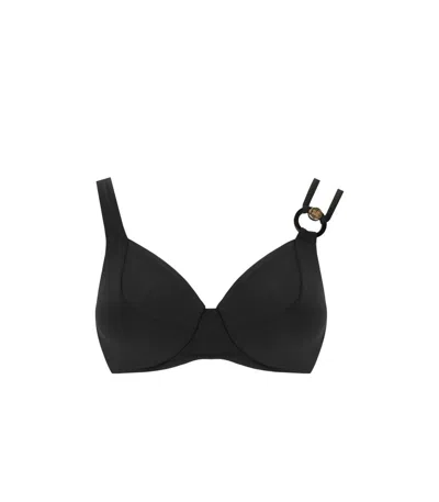 MAX MARA MAX MARA BEACHWEAR ADINA C CUP BLACK BIKINI TOP