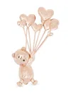 Max Mara Bear Brooch In Pink