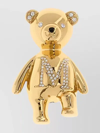 MAX MARA BEAR SHAPED PIN ADORNED BY CRYSTALS