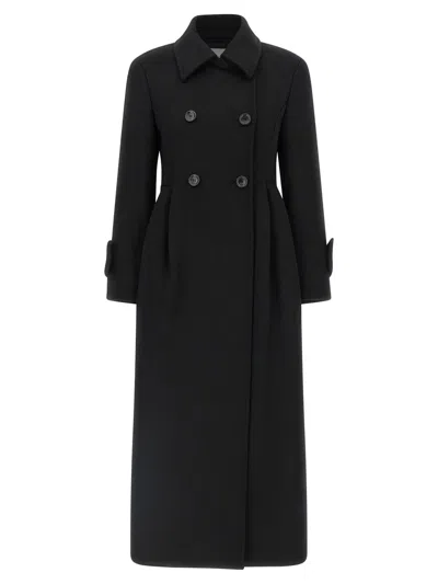 Max Mara Double-breasted Wool Coat In Black