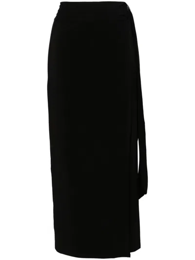 Max Mara Beato High-waist Pareo In Black