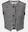 Max Mara Beato Wool And Silk Vest In Gray