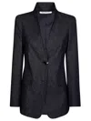 Max Mara Midnight Blue Jacket In Cotton Denim Effect In Blue