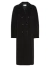 Max Mara Double-breasted Coat In Nero