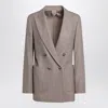 Max Mara Double-breasted Cashmere Jacket In Dove Color In Beige