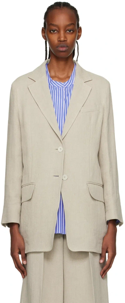 Max Mara Beige Adelchi Blazer In 001 Sand