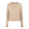 Max Mara Beige Alpaca Blend Boxy Sweater In Nude
