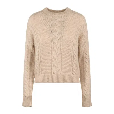 MAX MARA MAX MARA BEIGE ALPACA BLEND BOXY SWEATER