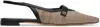 Max Mara Beige & Black Leather Ballerina Flats In 1 Clay