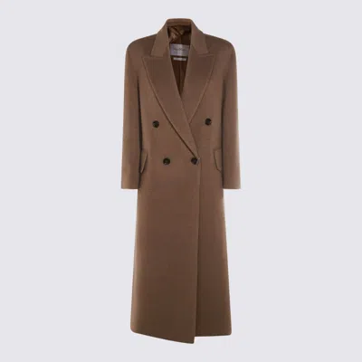 Max Mara Beige Armonia1234 Coat In Brown