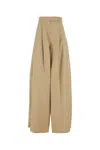 Max Mara Avoriaz Wide-leg Pant In Stretch Cotton In Beige