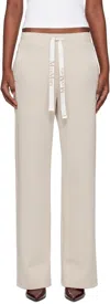 Max Mara Bali Fleece Drawstring Track Pants In 001 Beige