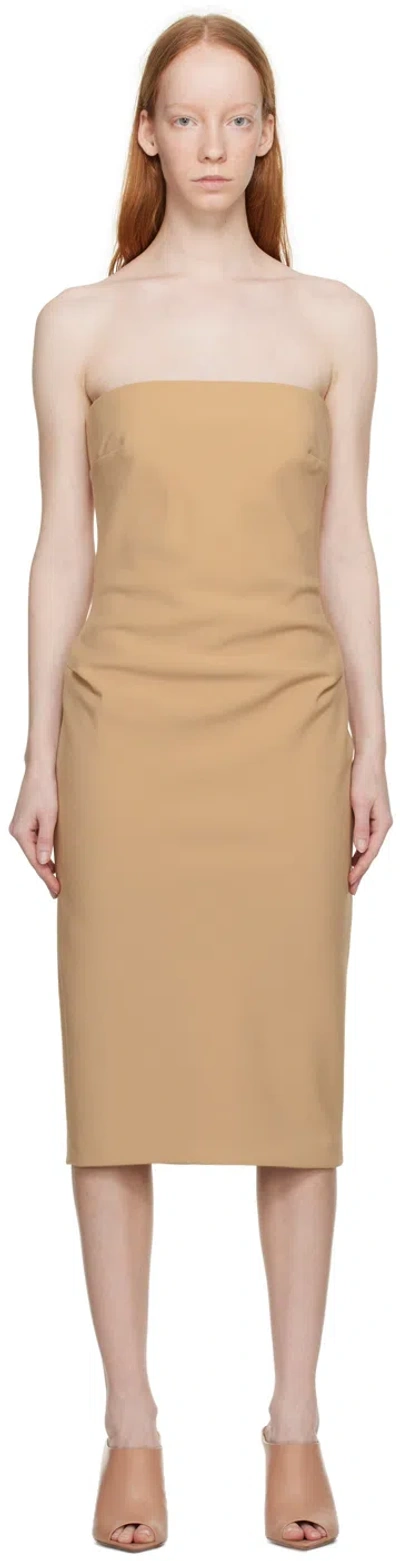 Max Mara Beige Bernard Midi Dress In 010 Beige