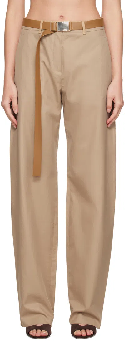 Max Mara Beige Bleu Trousers