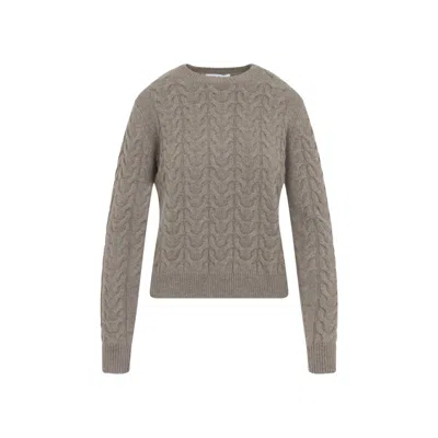 MAX MARA BEIGE CABLE KNIT SWEATER