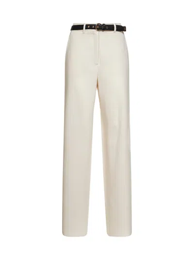Max Mara Beige Cady Mstamico Wide-leg Trousers In White