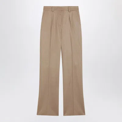 Max Mara Beige Camel Trousers In Brown