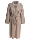 Max Mara Beige Cashmere Coat In Gray