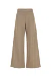 Max Mara Wide-leg Pant In Cotton Blend With Lurex In Cammello