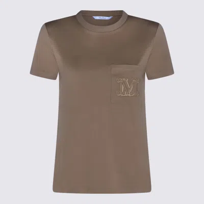 Max Mara Beige Cotton Papaia T-shirt In Brown