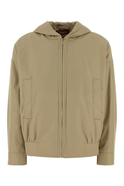 Max Mara Risorsa Hooded Cotton Jacket In Neutral