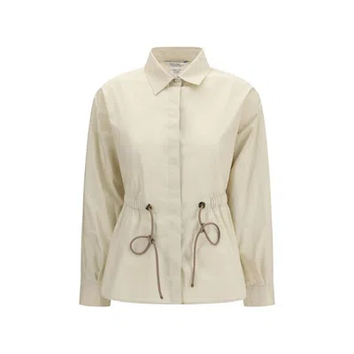 Max Mara Beige Cotton Shell Jacket In Neutral