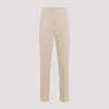 Max Mara Empoli Cotton Twill Pants In Beige