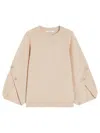 Max Mara Oversized Wool And Cashmere Sweater In Neutral