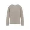 Max Mara Cashmere And Wool Sweater In Gray
