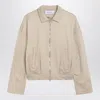 Max Mara Beige Cropped Sweatshirt In Silk Blend In Pink