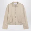 Max Mara Beige Cropped Sweatshirt In Silk Blend In Neutral