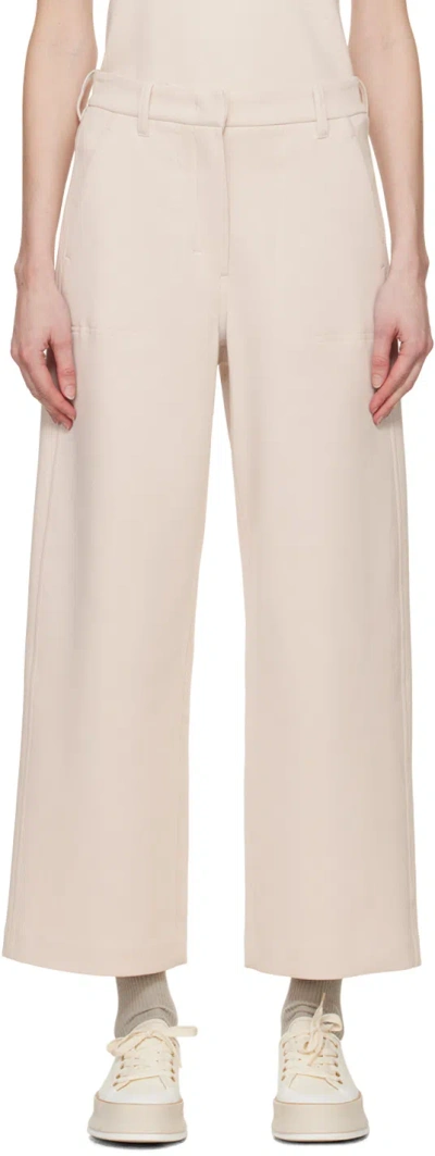 Max Mara Beige Cupola Trousers In 6 Ecru