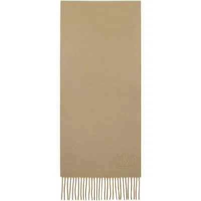 Max Mara Beige Dalia Scarf In Brown