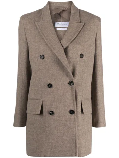 Max Mara Doppelreihiger Blazer In Beige