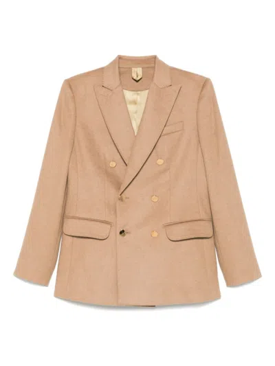 MAX MARA WOMEN BEIGE DOUBLE-BREASTED BLAZER