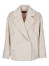 Max Mara Filovia Coats And Trench Coats Beige In White