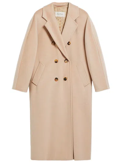 Max Mara Beige Double Breasted Trench Coat In Neutral