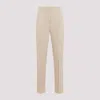 Max Mara Empoli Cotton Twill Pants In Nude & Neutrals