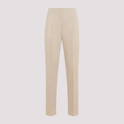 Max Mara Empoli Cotton Twill Pants In Nude & Neutrals