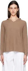 Max Mara Beige Falcone Hoodie In Brown