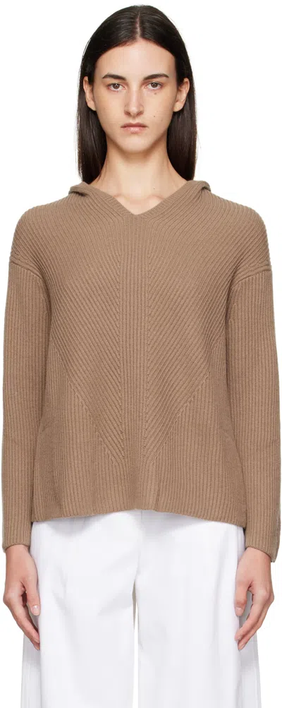 Max Mara Beige Falcone Hoodie In Brown