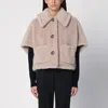Max Mara Alpaca And Wool Teddy Cape Scarves And Foulards Beige In Beige