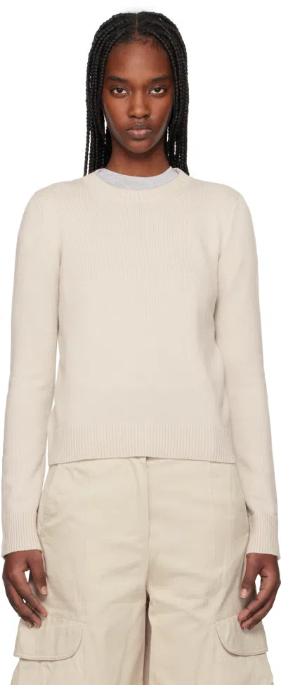 Max Mara Beige Fedora Sweater In 001 Ivory