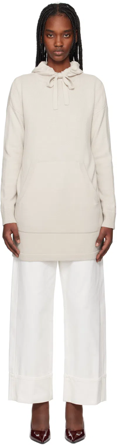 Max Mara Beige Fiaba Minidress In 001 Ivory