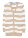 Max Mara Maxmara Women Fiemme - Long Striped Wool Cardigan In Multi