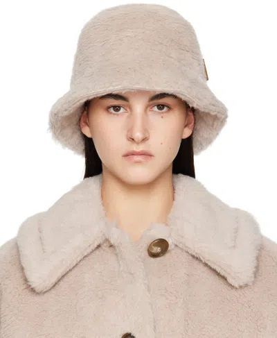 Max Mara Beige Figura Bucket Hat In 002 Sand