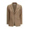 Max Mara Circense Single-button Wool Jacket In Brown